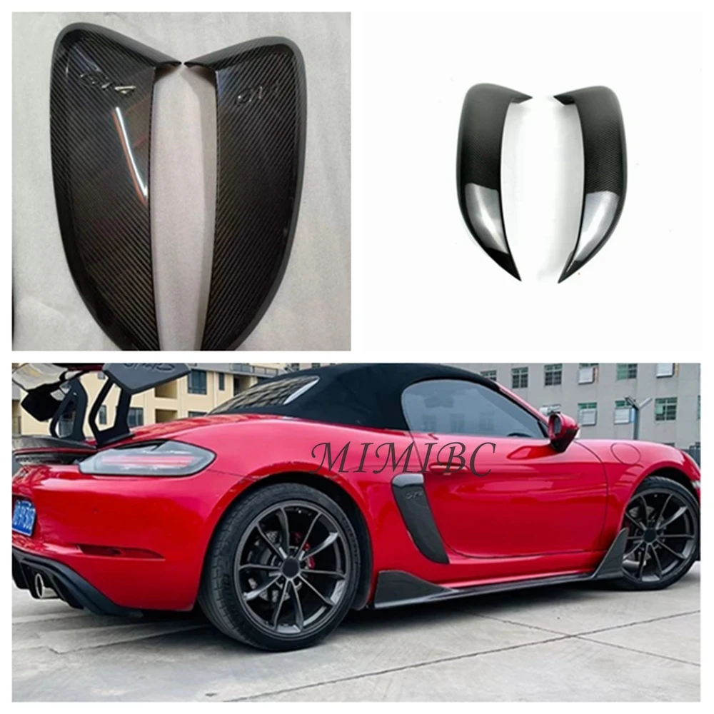 Для Porsche 718 981 Boxster Cayman 2016-2020 GT4 Передняя боковая крышка впускного отверстия из