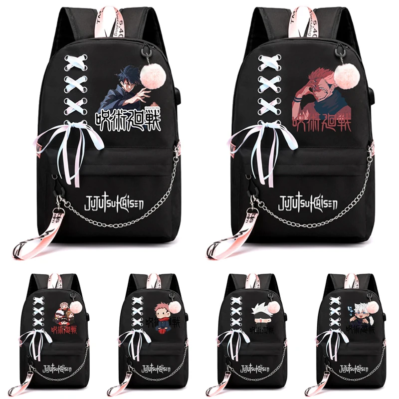 

Anime Jujutsu Kaisen Backpack Printed School Bag Teenager Student Cartoon Bookbag Outdoor Knapsack Kids Boy Girl Rucksack