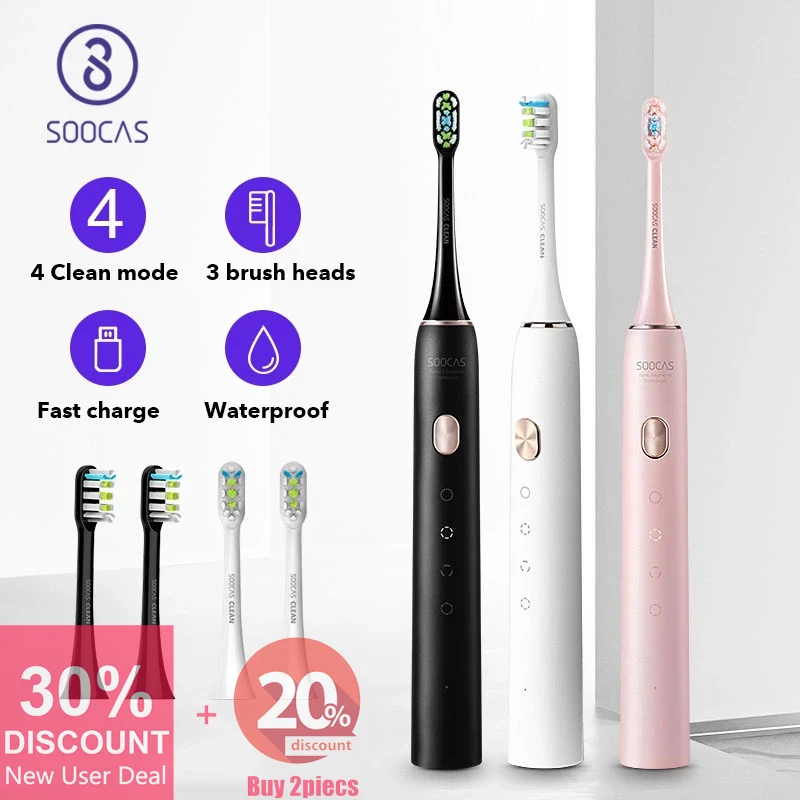 BEST Xiaomi Youpin X3U Sonic Electric Toothbrush Smart Tooth Brush Ultrasonic Automatic USB Fast Rechargeable Adult Waterproof