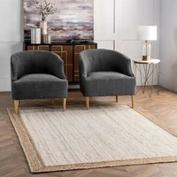 rug jute carpet reversible hand woven rectangle floor mat home living area rugs