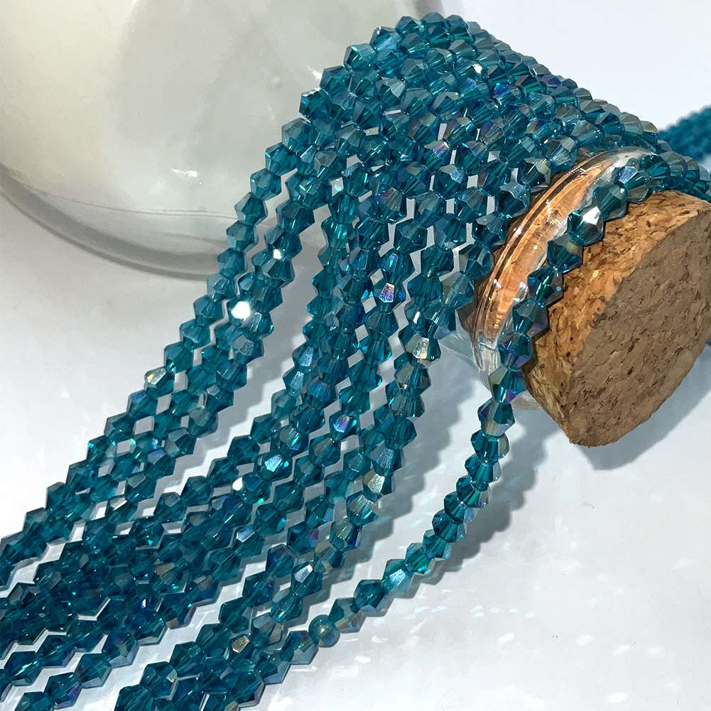 Бусины-разделители из прозрачного стекла с гранями, 4 мм Бусины-разделители из прозрачного стекла с гранями, 4 мм