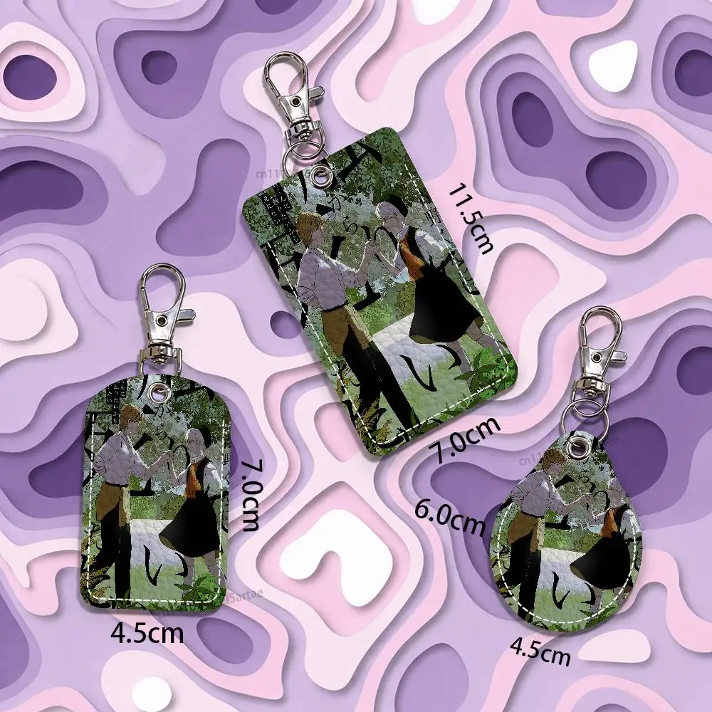 Фото Кожаный чехол-картхолдер для ID-карт и пропусков Aono-kun ni Sawaritai kara Shinitai Rectangle с брелоком и кольцом для ключей №5