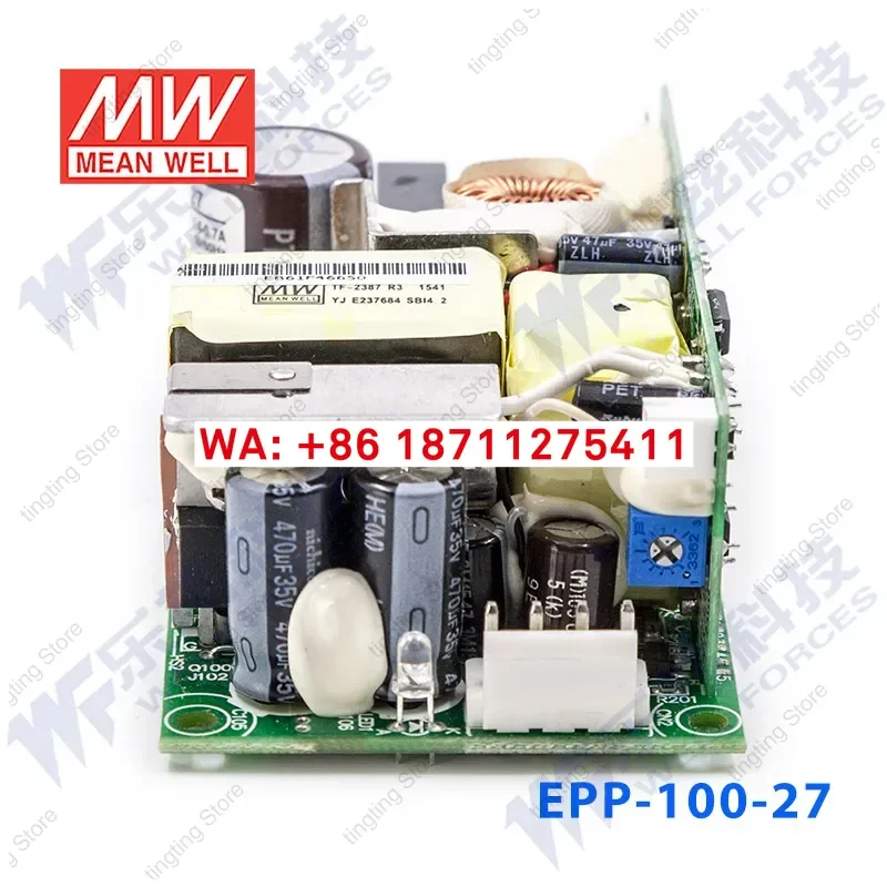 Блок питания Mingwei EPP-100-27 100 Вт, 27В 3.71А, плата PCB без корпуса, DC PFC стабилизатор напряжения, Тайвань (art.: 3920d7cc67892) - 3920d7cc67892