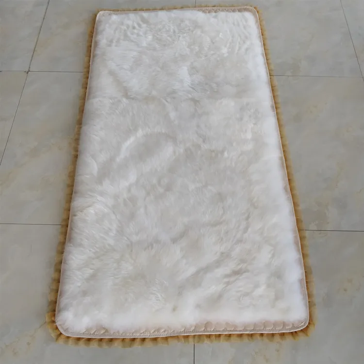 Wool bed blanket winter sheepskin mattress Student mattress single double bed blanket fur integrated bed blanket