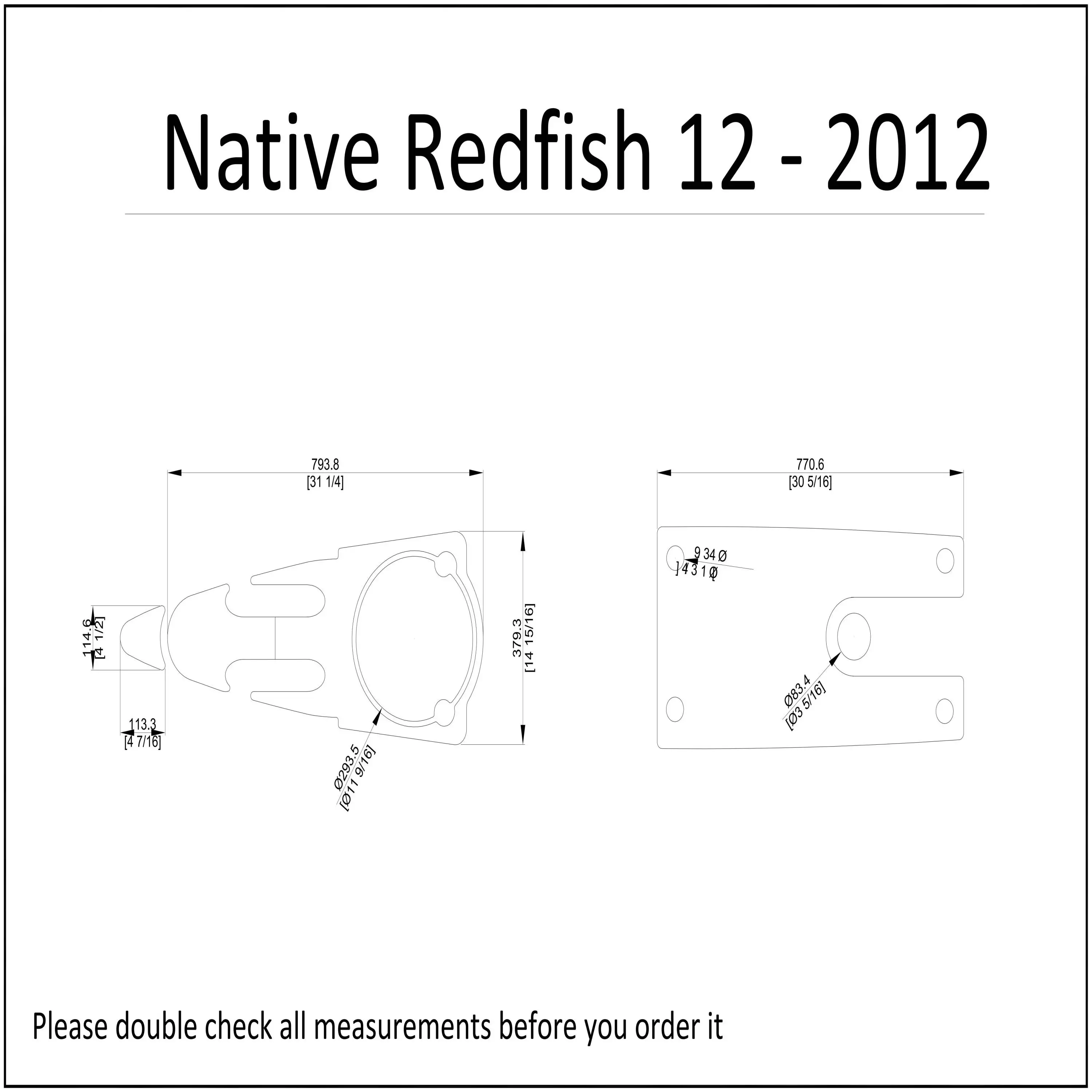 

2012 Native Redfish 12 Kayak Boat EVA Foam Deck Floor Pad Flooring