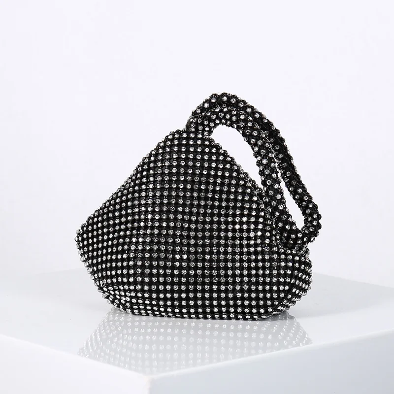

Small Purses and Handbags Crystal Clutch Evening Bag Luxury Designer Wallet for Women 2022 Diamond Black Bling Vintage Bag