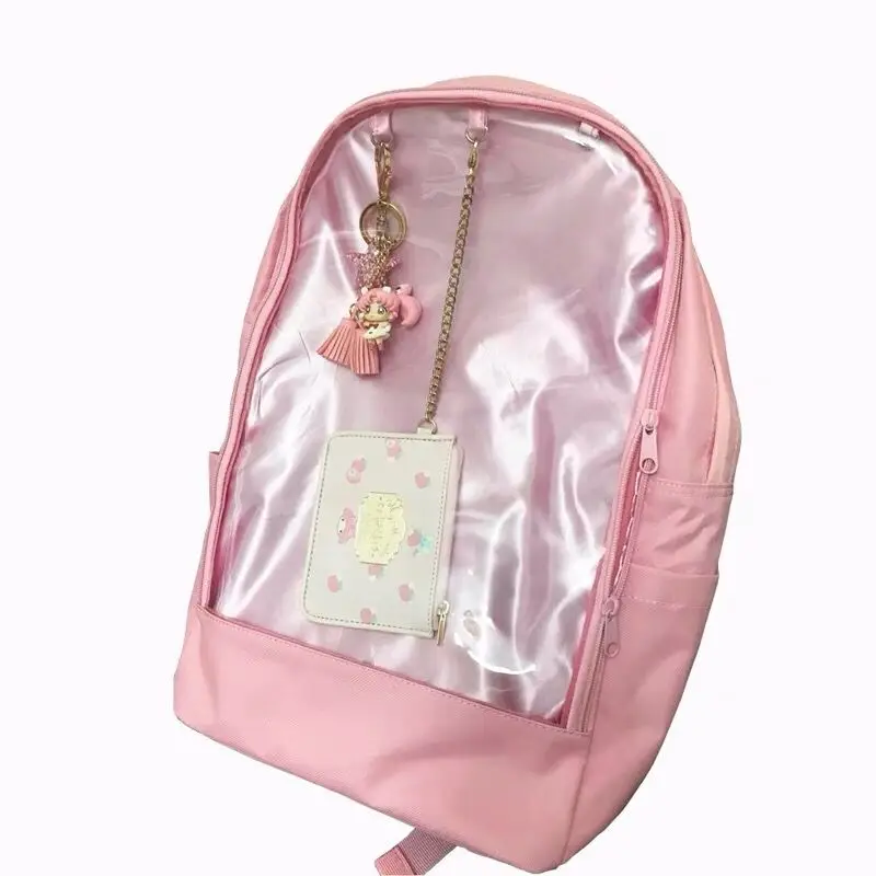 Large Capacity Cartoon Backpack College Style Schoolbag Student Backpack Cute Cartoon Pink Sanrio Waterproof Fashion Travel