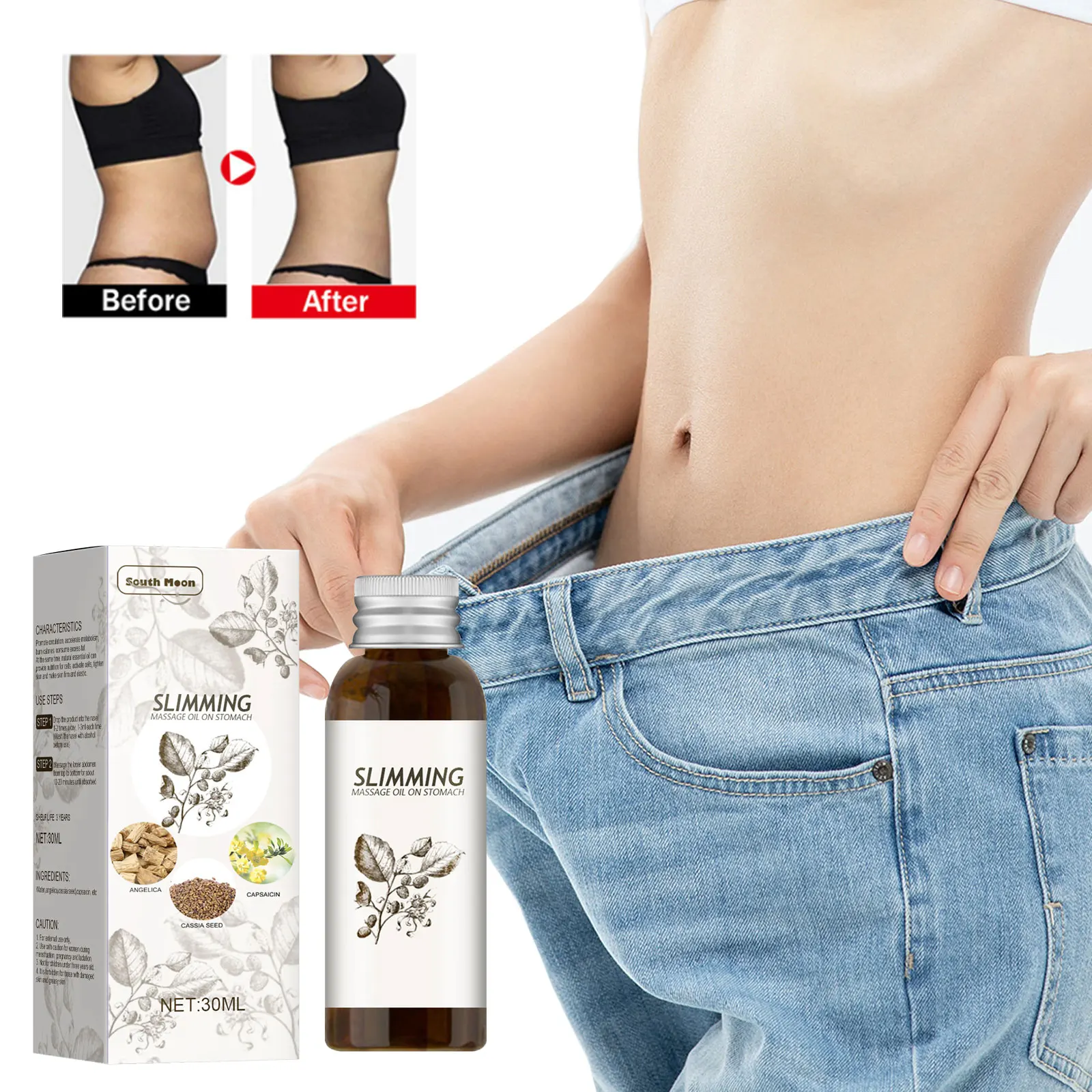 

Belly Slimming Essential Oil Fat Burning Fat Lose Weight Slim down Cellulite Thin Legs Arms Firming Lifting Body Shaping Essence