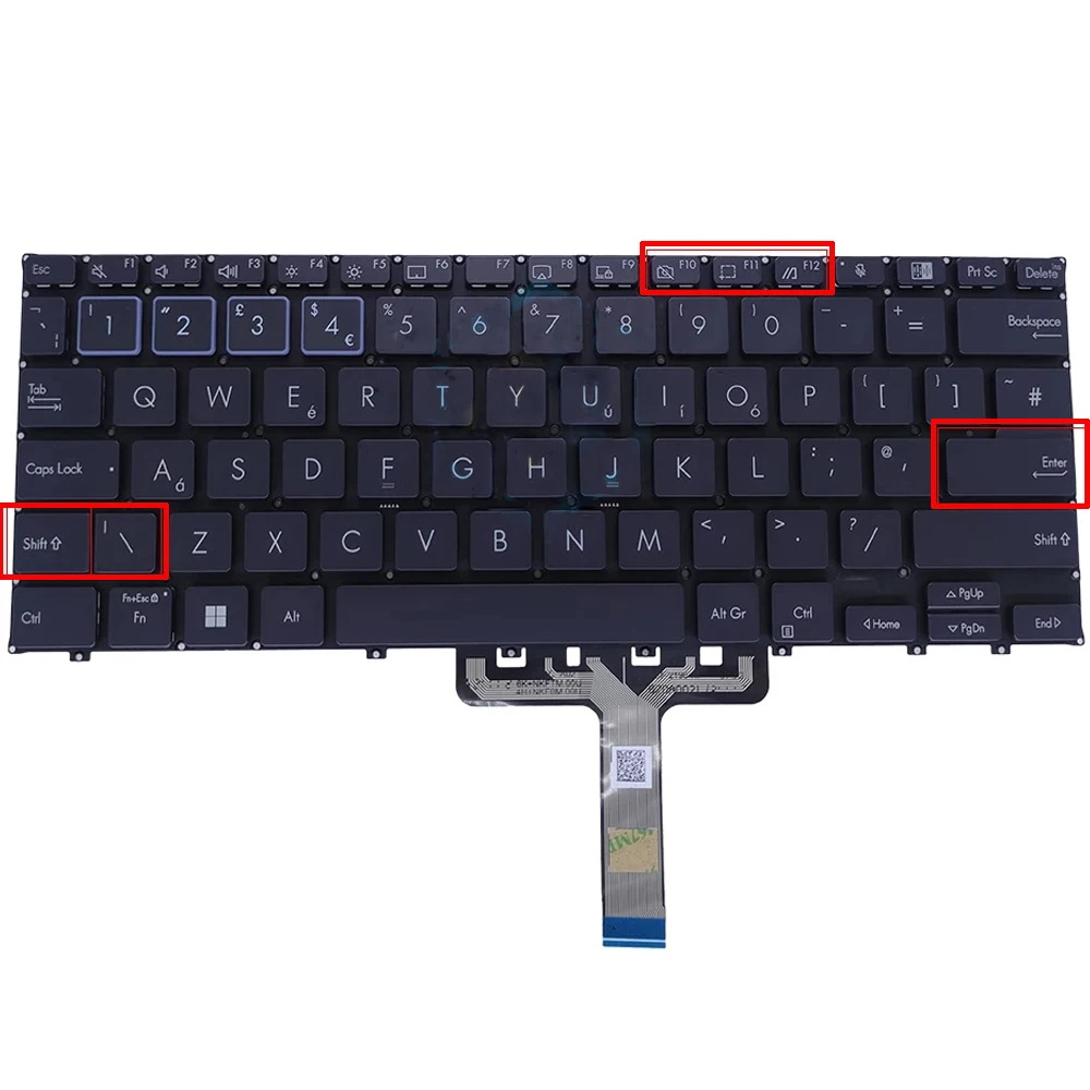 Клавиатура с подсветкой в Великобритании для ASUS ExpertBook B5 B5402 B5402EA B5402FBA B5402C Синие