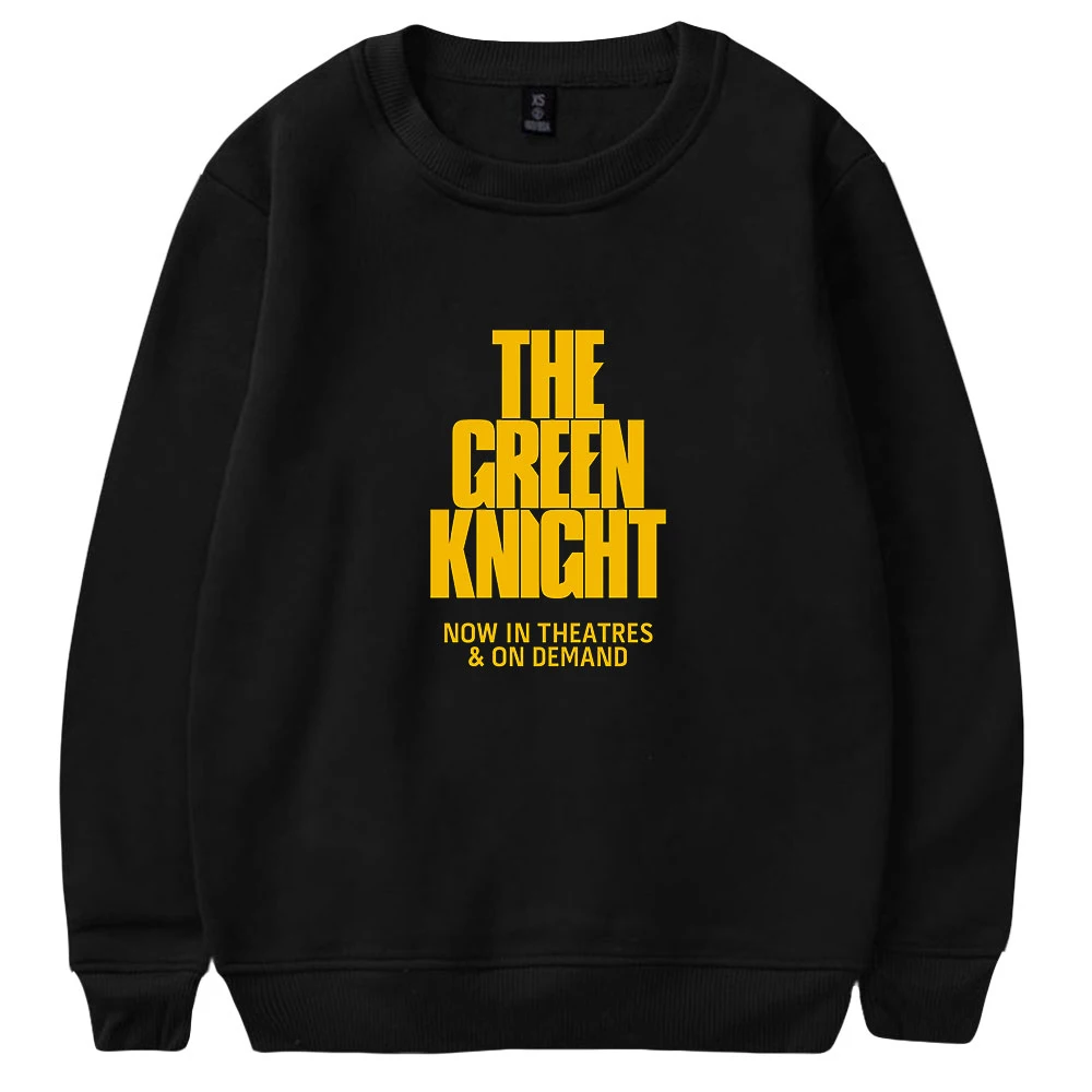 

Толстовка с круглым вырезом и надписью THE GREEN KNIGHT, удобная хлопковая толстовка в стиле Харадзюку, с круглым вырезом, в стиле унисекс, топы