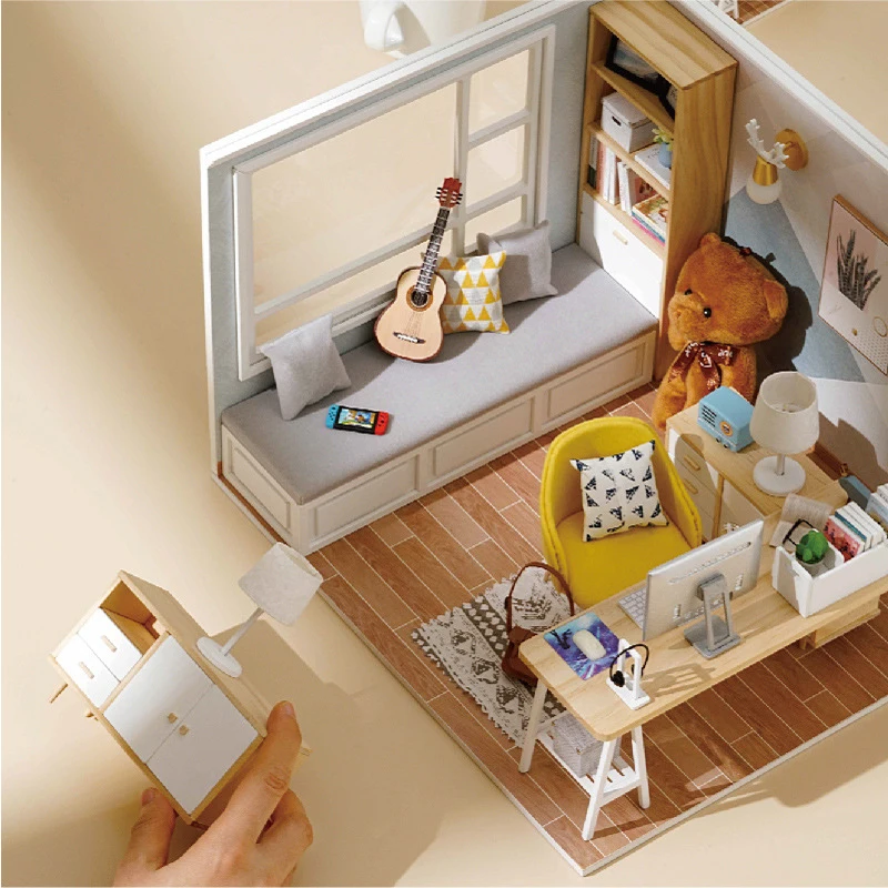 

Diy Miniature Dollhouses Kit Roombox Little Houses Model Wooden Toys For Children Christmas Gifts Mini Doll House Furniture Casa