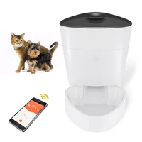 wifibutton version 4l automatic pet feeder dogs cats smart pet feeder timed quantification usb powered app control cat feeders
