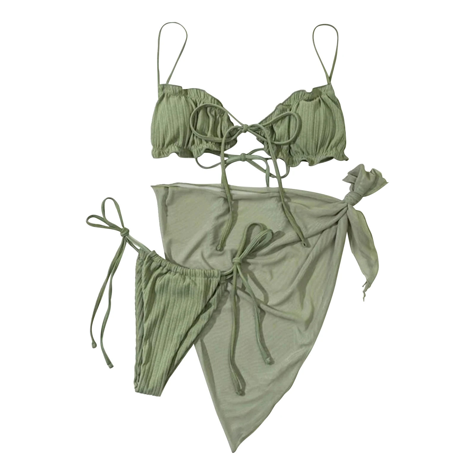 

Купальник-бикини Летний из 2 предметов с высокой талией