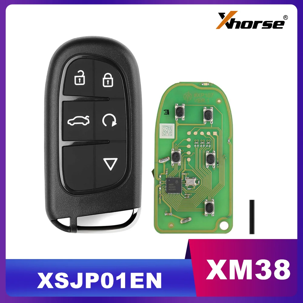 

1/2 шт. Xhorse XSJP01EN XM38 умный дистанционный ключ для Jeep Type 5 кнопок
