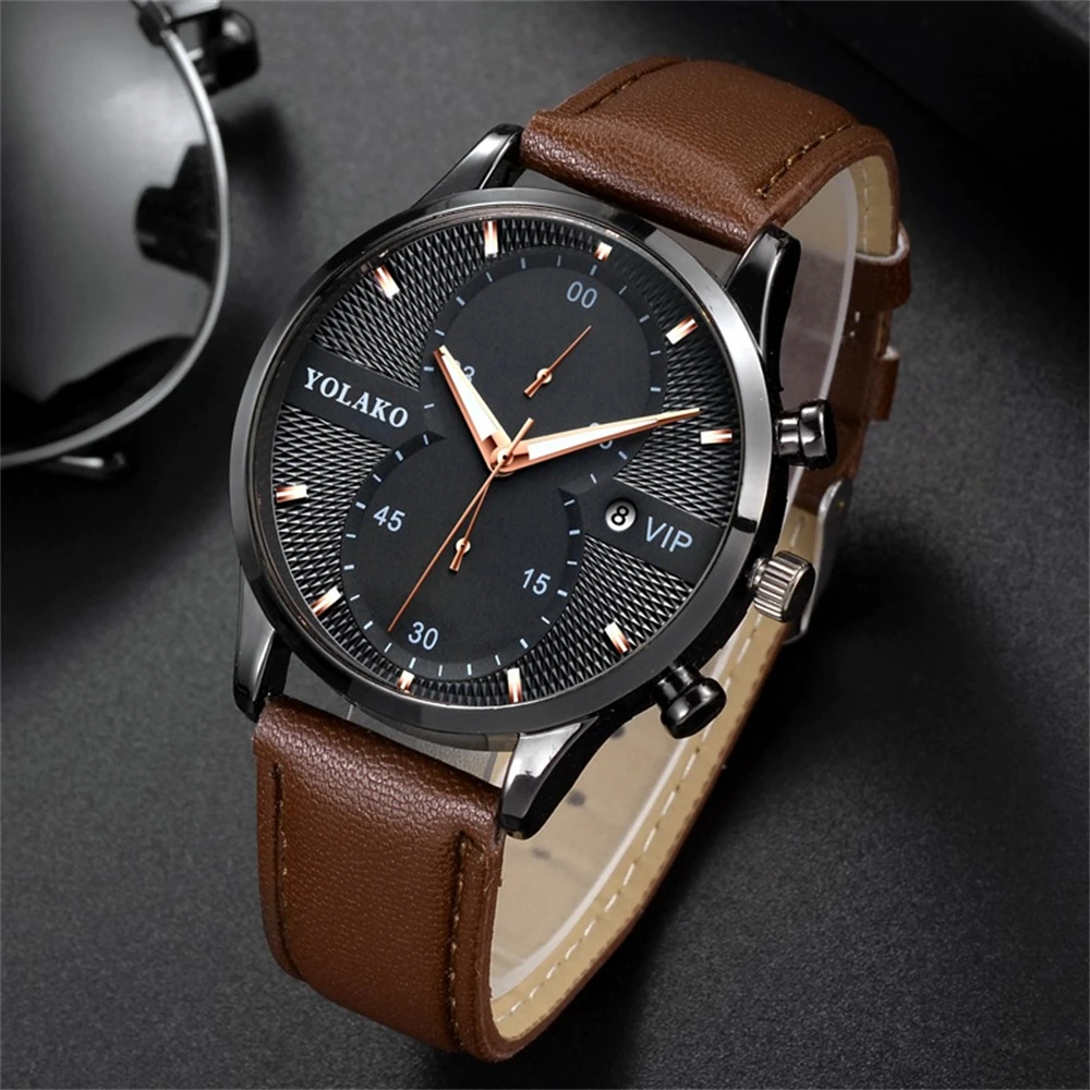 Часы наручные мужские кварцевые люксовые модные спортивные простые деловые с