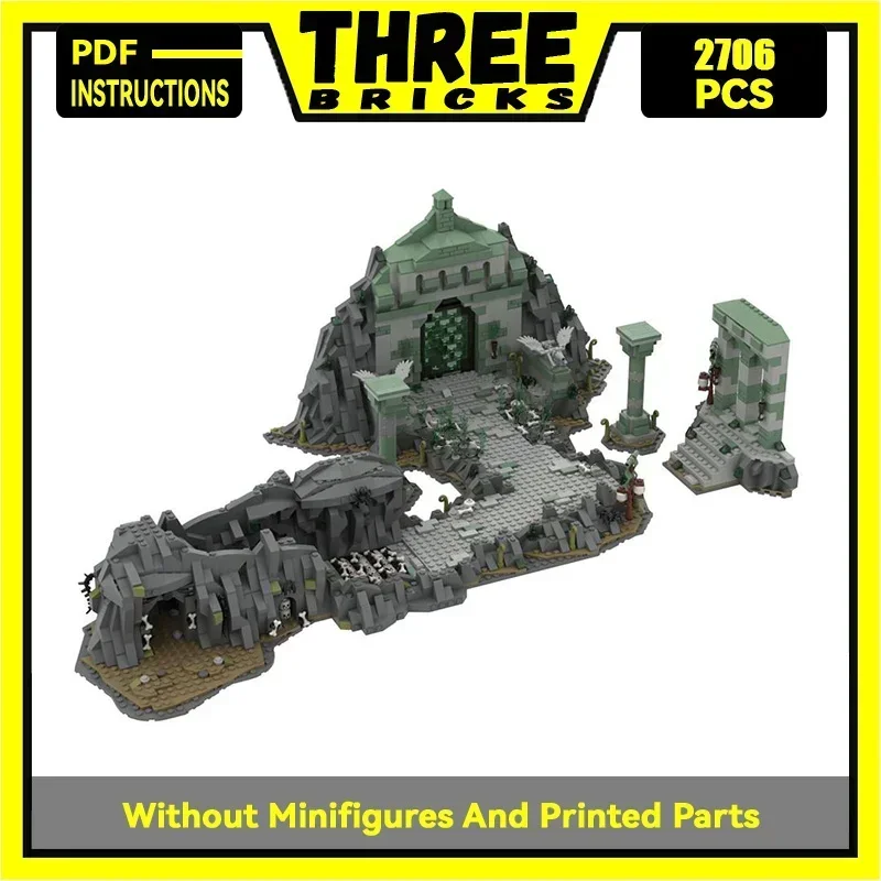 Строительные блоки Moc волшебные кольца сцена из фильма дорожки мертвых модель