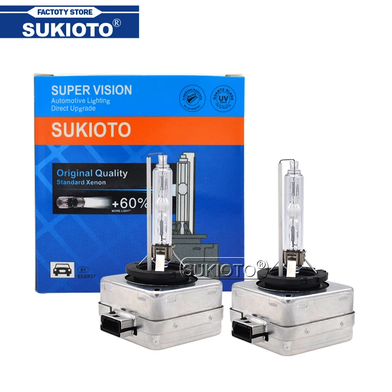 

Фары головного света SUKIOTO Xenon D1S, 2 шт., D3S, HID лампочки головного света D2S 4300K, 5000K, 6000K, 8000K, D4S, D2R, автомобильные фары для BMW, KIA, NISSAN, VOLVO