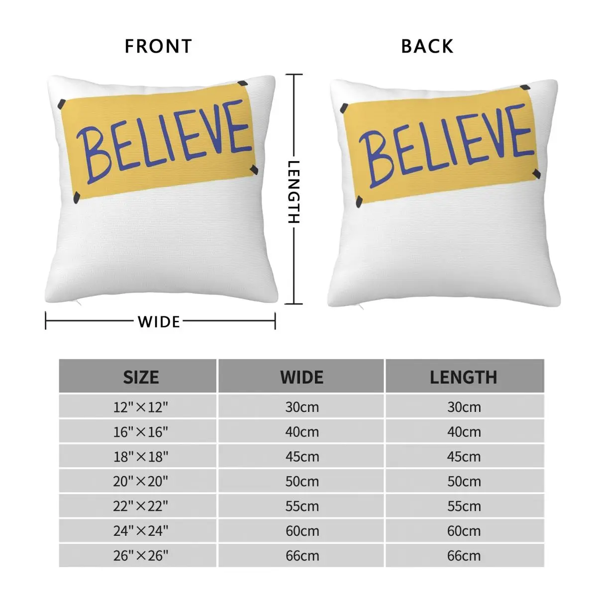 Наволочка квадратная из полиэстера и льна 45x45