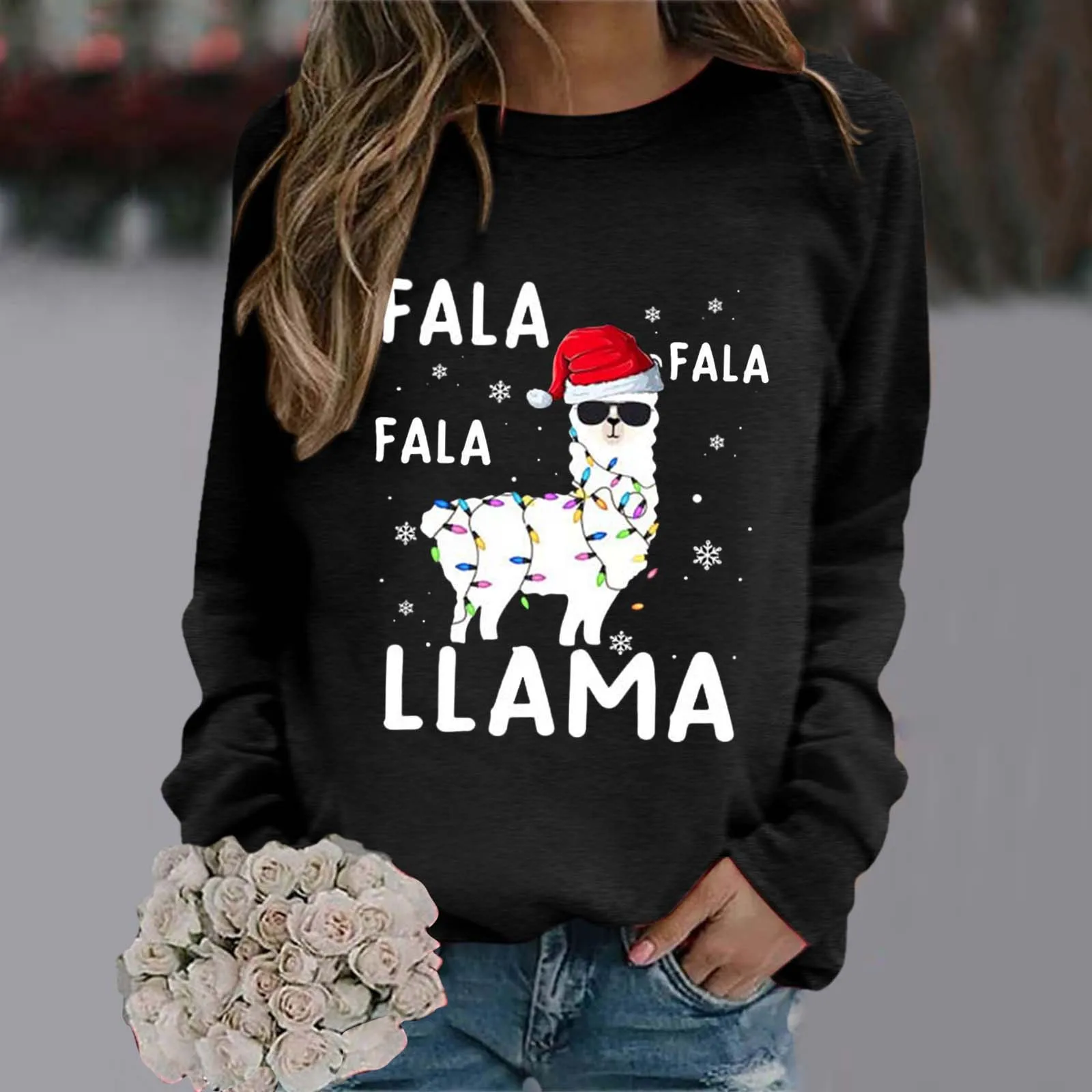 

Womens Christmas Sweatshirt Santa Stay Merry And Bright Print Shirt Long Sleeve Crewneck Casual Pullover Ladies Zipper Hoodies