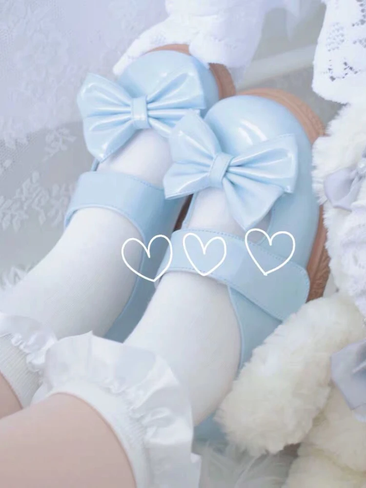 Туфли женские кожаные на платформе Униформа маленький размер Винтажная обувь В