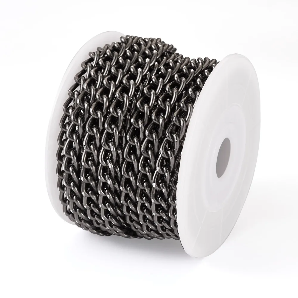 

Цепи из черного алюминия для изготовления ювелирных изделий, 5 м