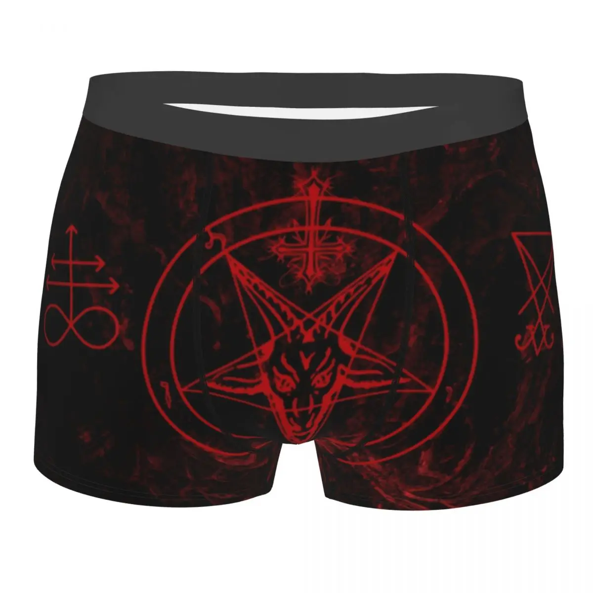 

Мужские трусы-боксеры с 3D-принтом Baphomet Leviathan Cross