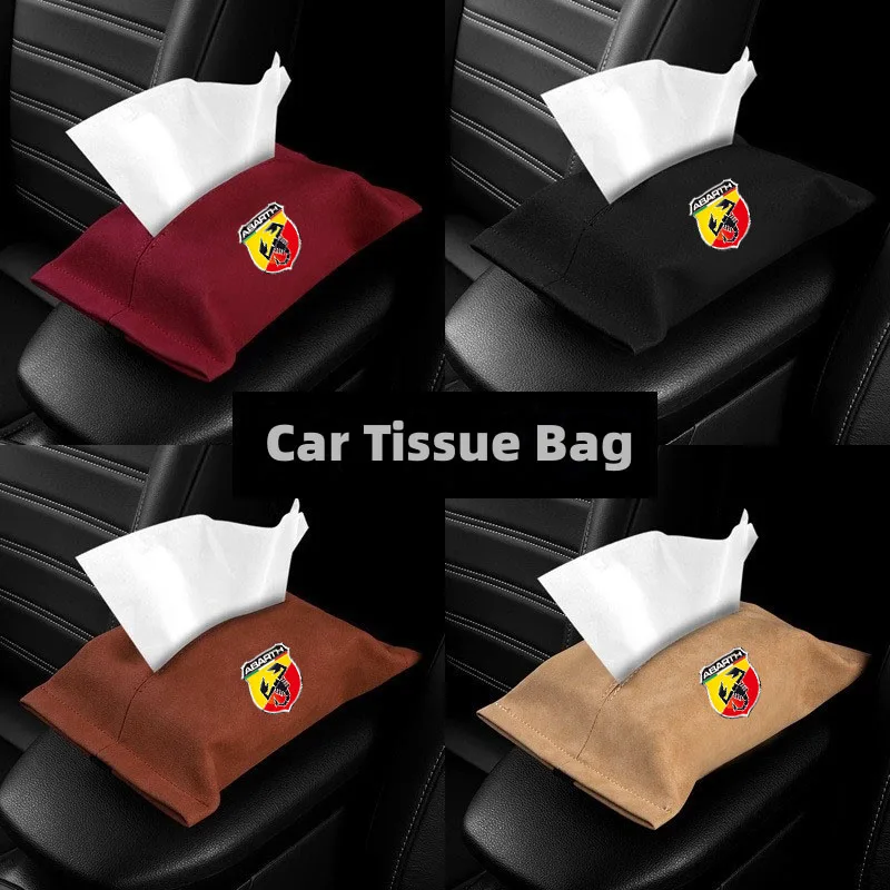 

Chamois Car Tissue Bag Box Seat Back Hanging Storage For Fiat Punto Abarth 124 125 500 Stilo Ducato Palio CAR Accessories