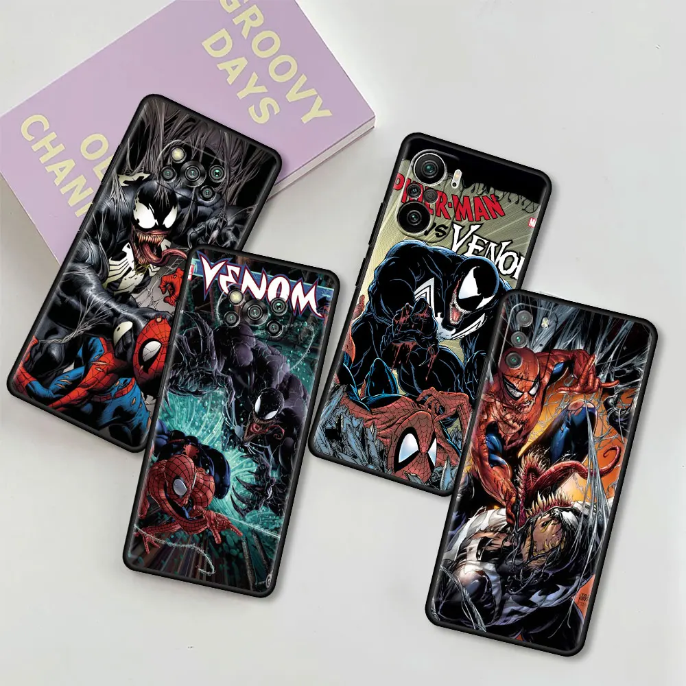 

Spider VS Venom Case For Xiaomi Mi Poco X3 NFC M3 Pro F3 GT M4 F1 X2 11T Lite Note 10 10T 9T Silicone Shell Phone Cover Fundas