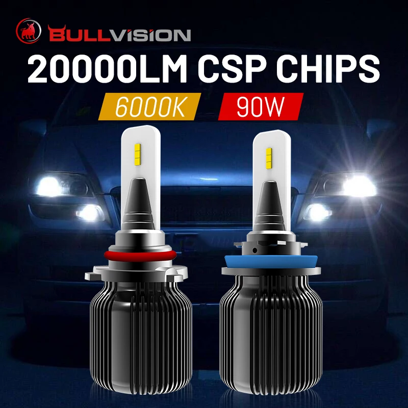 

H4 H7 H11 Led Headlights HB3 HB4 9007 High Low Beam Car Light Bulbs H27 881 880 H8 H9 9005 9006 Turbofan Diode Fog Lamps CSP 12V