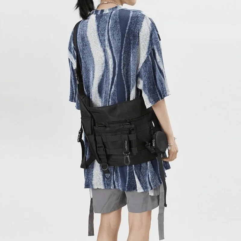 Сумка через плечо из нейлона в готическом стиле черная сумка сумка-тоут для