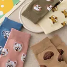 Носки женские средней длины с изображением животных из мультфильмов