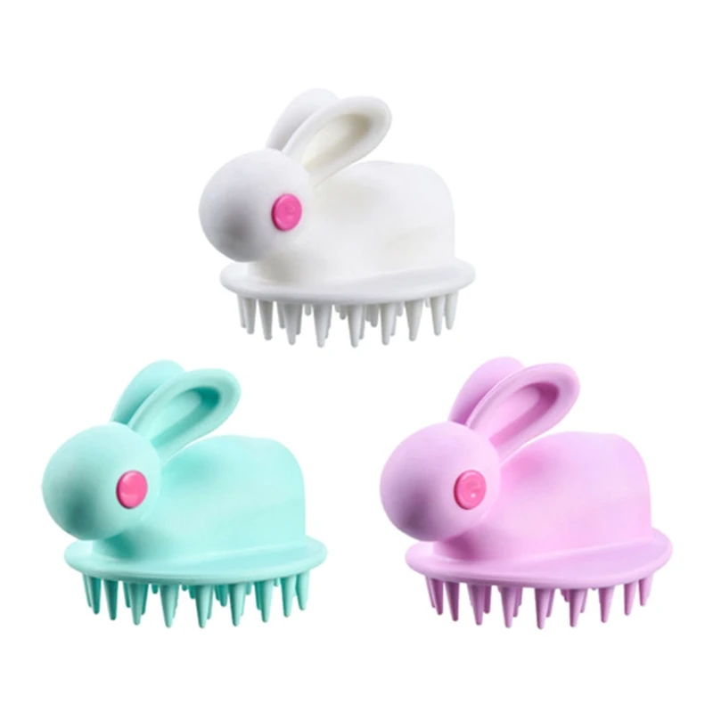 

Массажная щетка с милым кроликом, расческа для волос, портативная щетка для шампуня, расческа для ухода за волосами, 649B