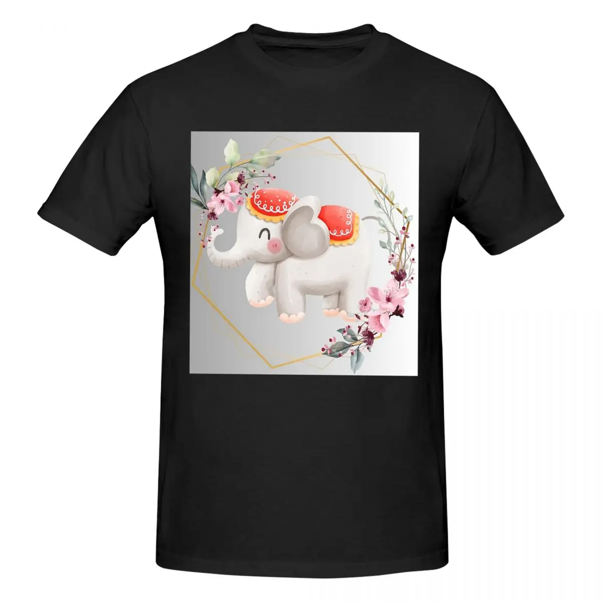 Мужская футболка с рисунком слона классические футболки большого размера