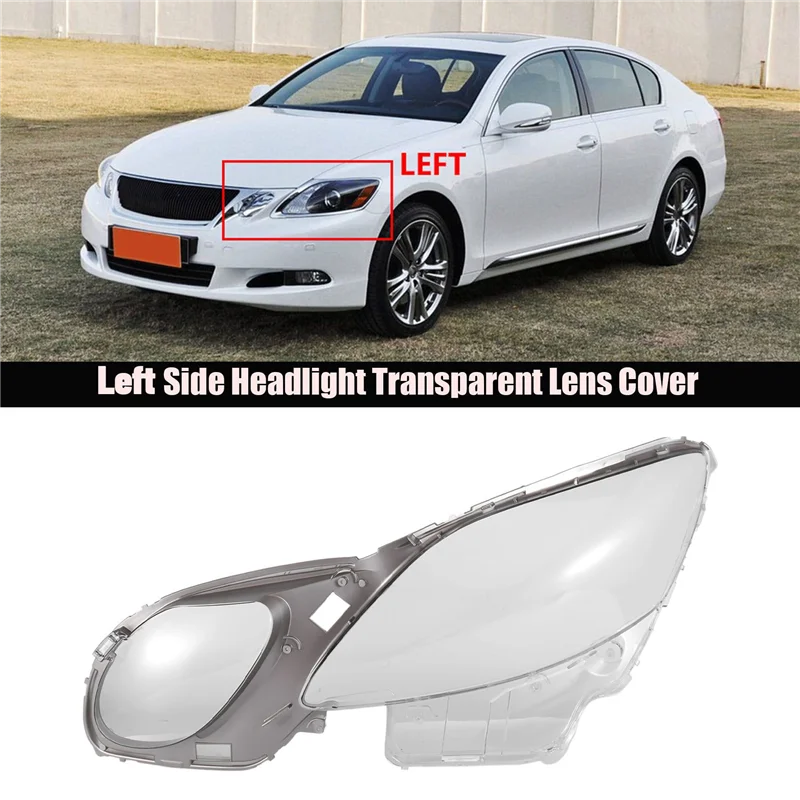 

Car Headlight Transparent Lens Cover for GS300 GS430 GS450 2006-2011 Head Light Lamp Clear Shell
