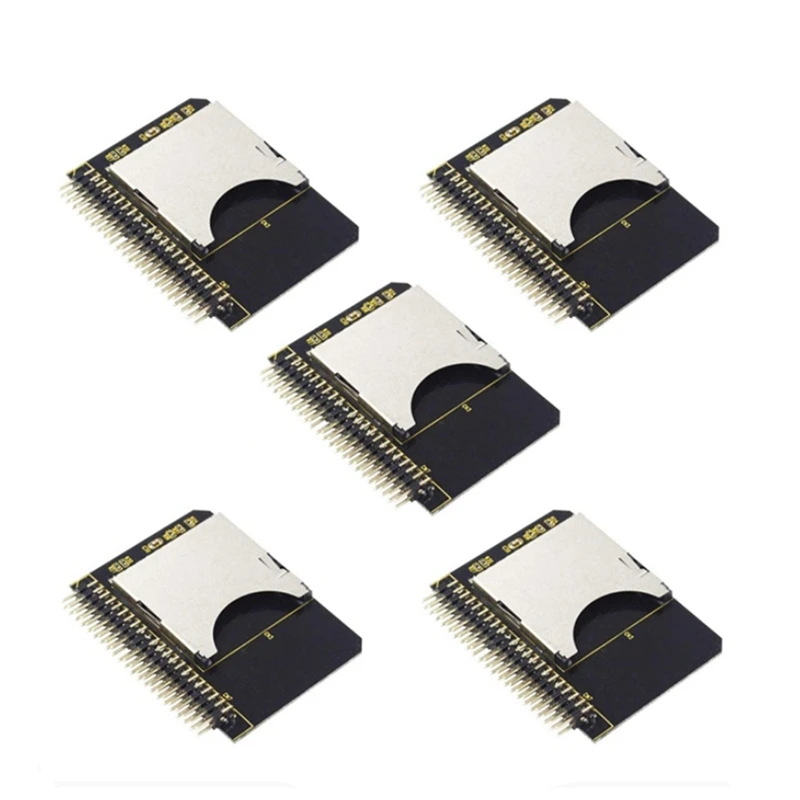 

5Pcs SD Card to 2.5 Inch IDE Adapter SDHC SDXC MMC Memory Card Converter to Laptop HDD 44 Pin Male PATA Port