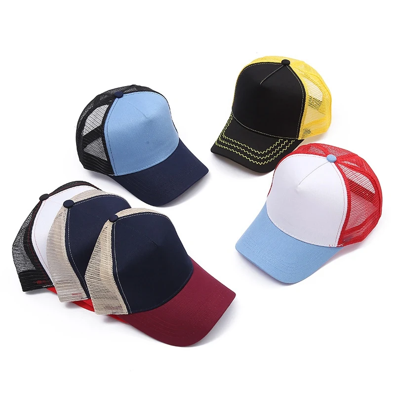 

Splicing Mesh Adjustable Sun Protection Men Trucker Cap Men Outdoor Summer Camouflage Women Baseball Cap Dad Hat