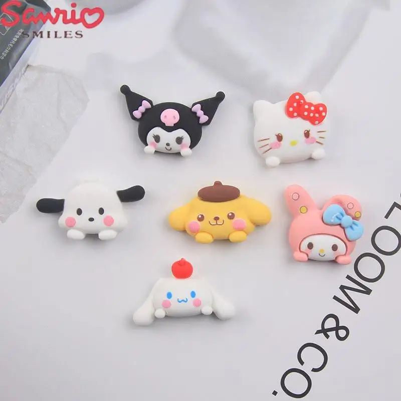 

10Pcs Kawaii Anime DIY Accessorie Cute Phone Case Water Cup Hairpin Decoration Hello Kittys Sanrio Kuromi Gifts Toys for Girls