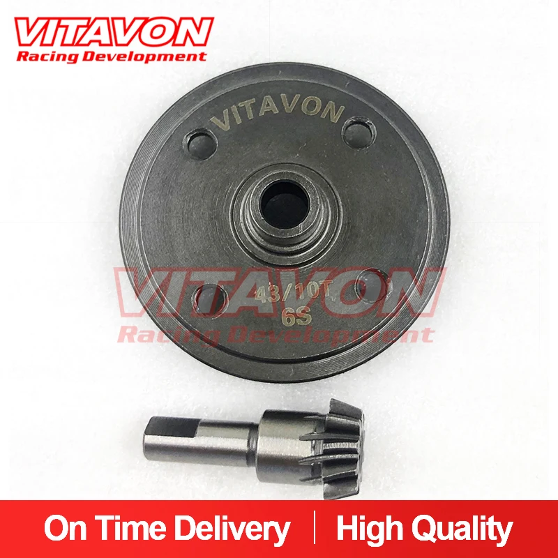 

VITAVON Arrma 6S HD steel Ring & Pinion Spiral Cut Gear set 43/10T Ar310497 /498