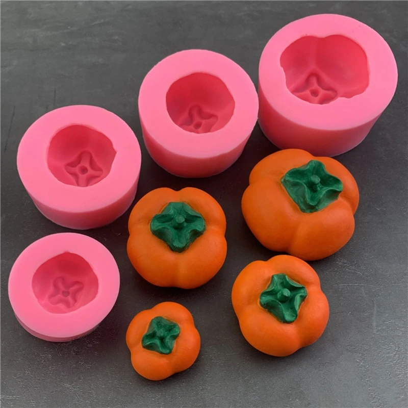 

Decorating DIY 3D Silicone Cake Mould Fondant Persimmon Mold Biscuit Sugarcraft