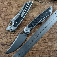 twosun d2 stonewash blade survival folding knife tc4 titanium handle outdoor camping hunting gift edc tools ts213