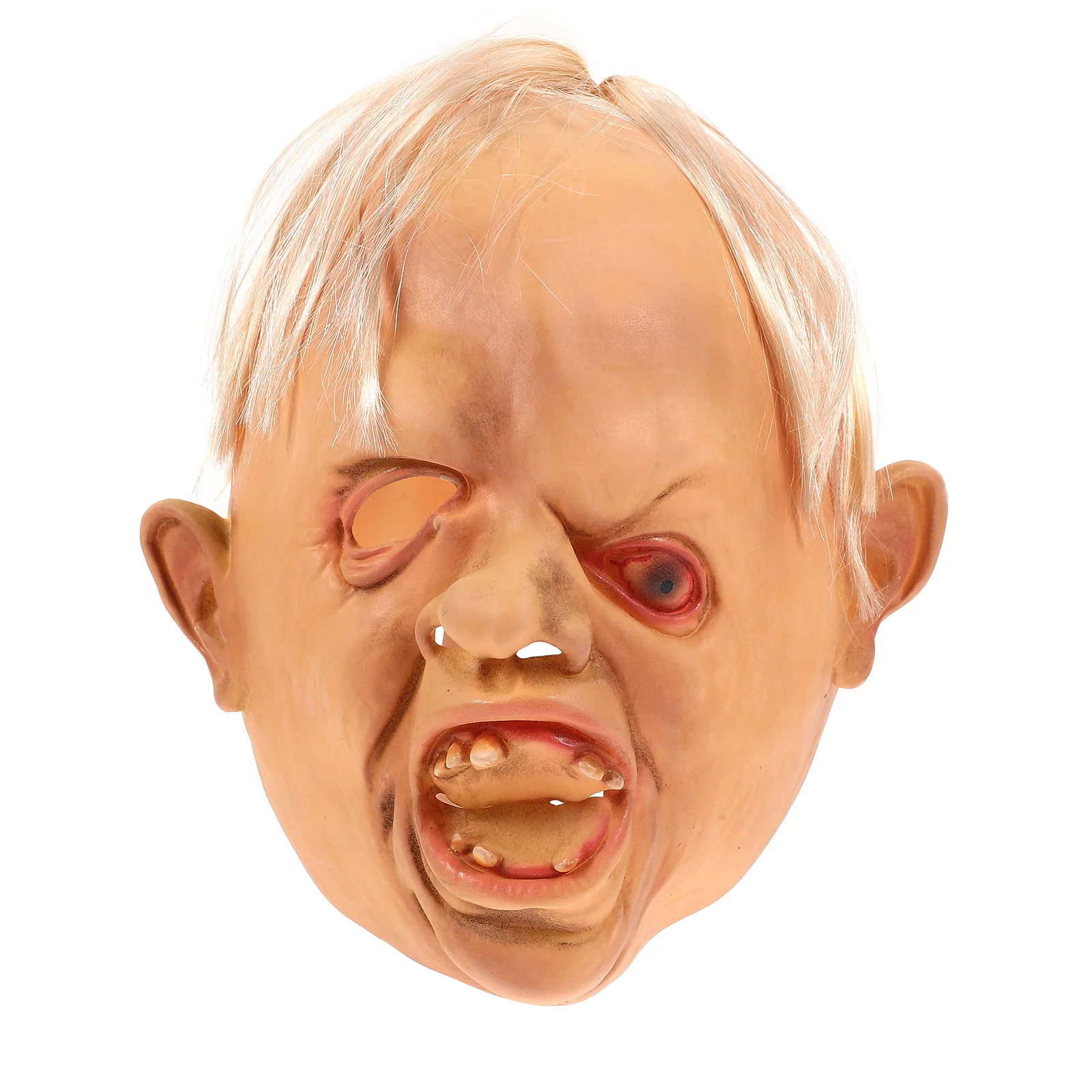 

Halloween Cosplay Horror Oblique Eye Man Funny Simulation Carnival Mask Scary Face Cover Costume Prop For Masquerade Make-up