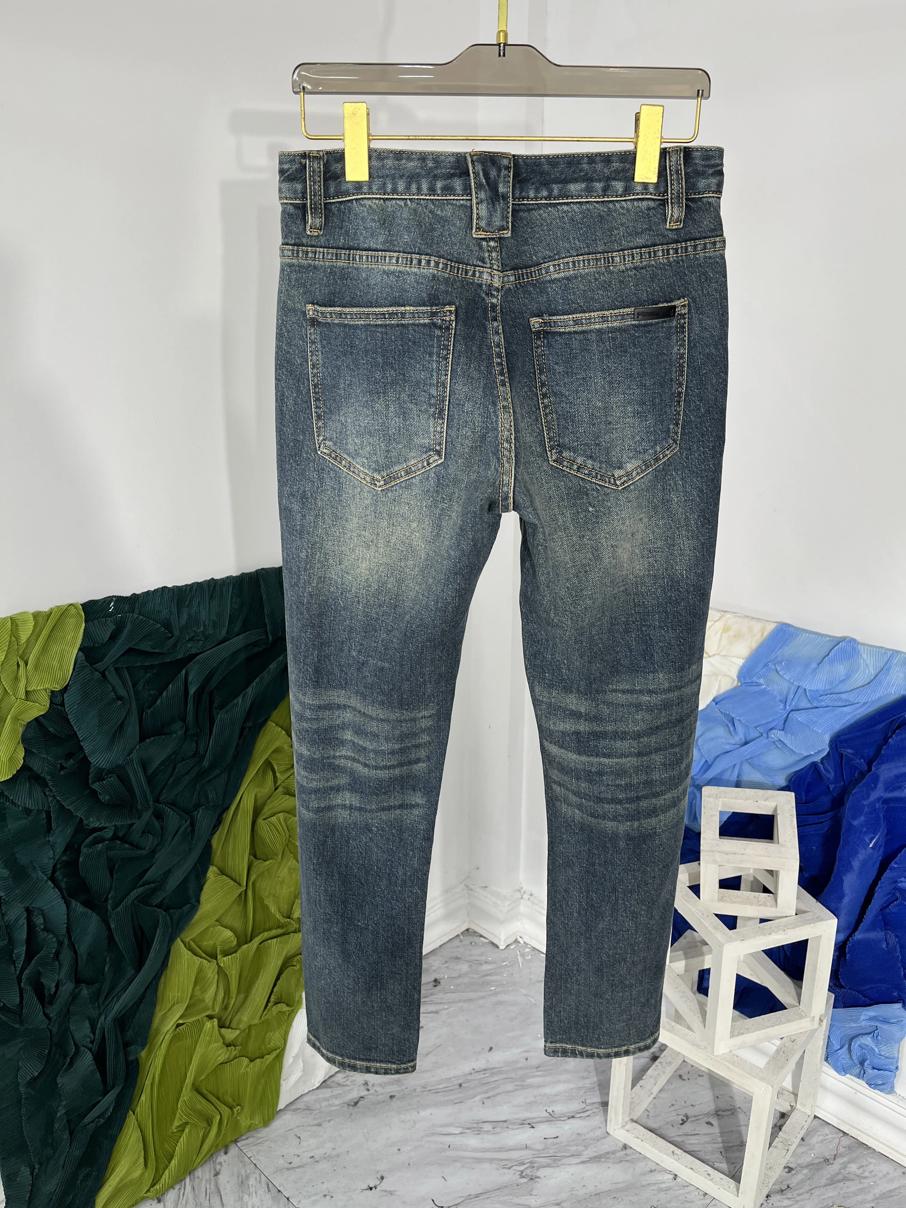 2024 Весенние новые дизайнерские мужские высококачественные джинсы с принтом