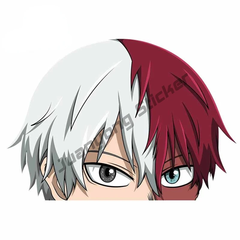 

Creative Decals My Hero Academia Todoroki Shoto Peeker Fine Decal Waterproof JDM Accessories Laptop SUV Fine Decor PVC13x9cm