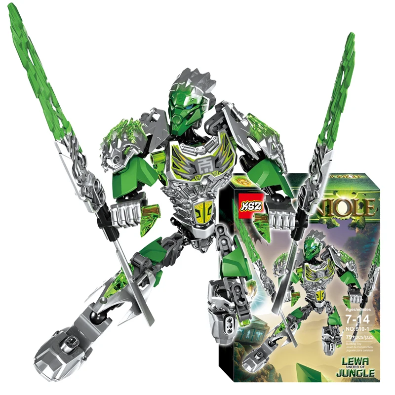 

2022 Heros BIONICLE Lewa Jungle Keeper экшн-фигурки строительные блоки робота игрушки для детей подарок совместим с крупным брендом 71305