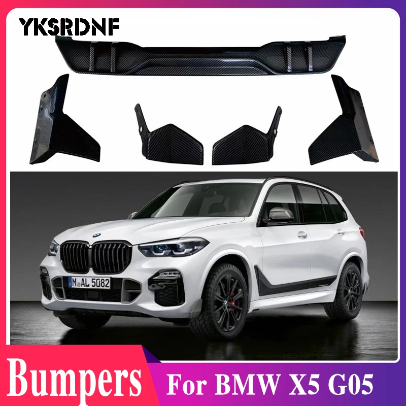 

Suitable for X5 gloss black front and rear lip diffuser splitter spoiler Suitable for BMW X5 G05 M-Tech M Sport 2019-2022 black