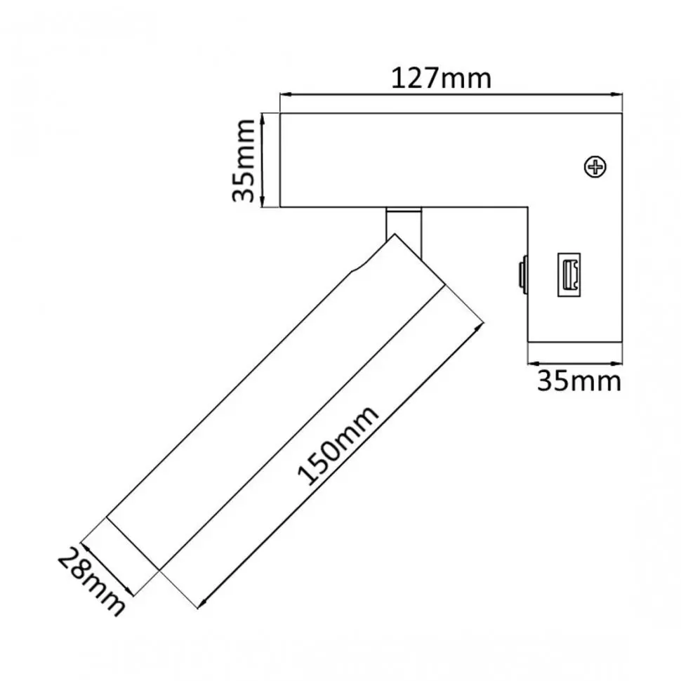 Бра Crystal Lux CLT 228W USB BL 228 | Освещение