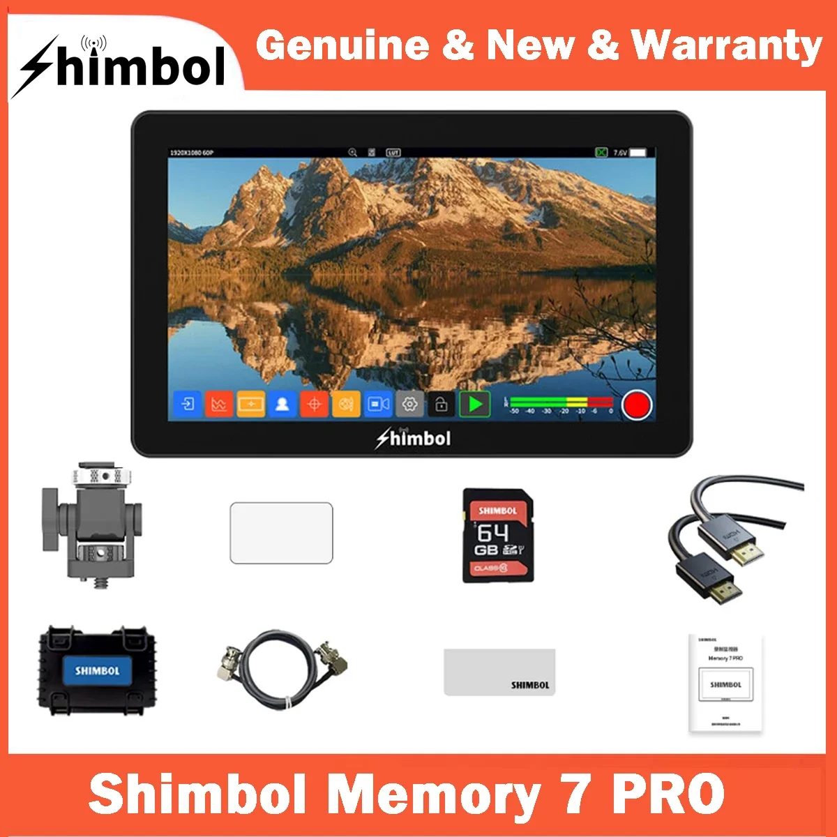 SHIMBOL Memory 7 pro футов 1920*1080 монитор записи видео памяти DCL-P3 Gamut IPS экран
