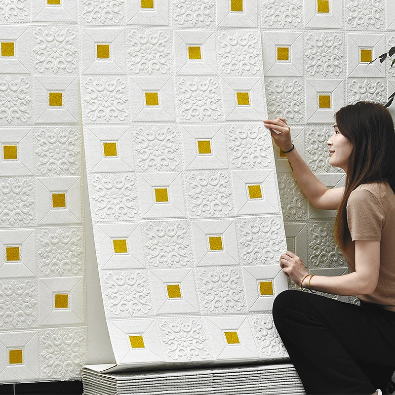 

10M Foam Brick 3D Wall Stickers Self Adhesive Wallpaper Panels DIY Home Decor Waterproof Wall paper For Living Room TV Backdrop