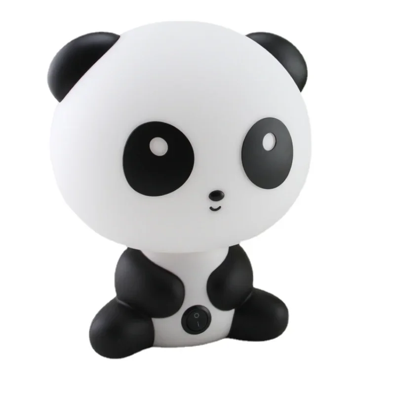 

Креативная настольная лампа в виде детской панды/собаки с подключаемой ночью, матовый абажур, прикроватная лампа для детской спальни, европейская вилка