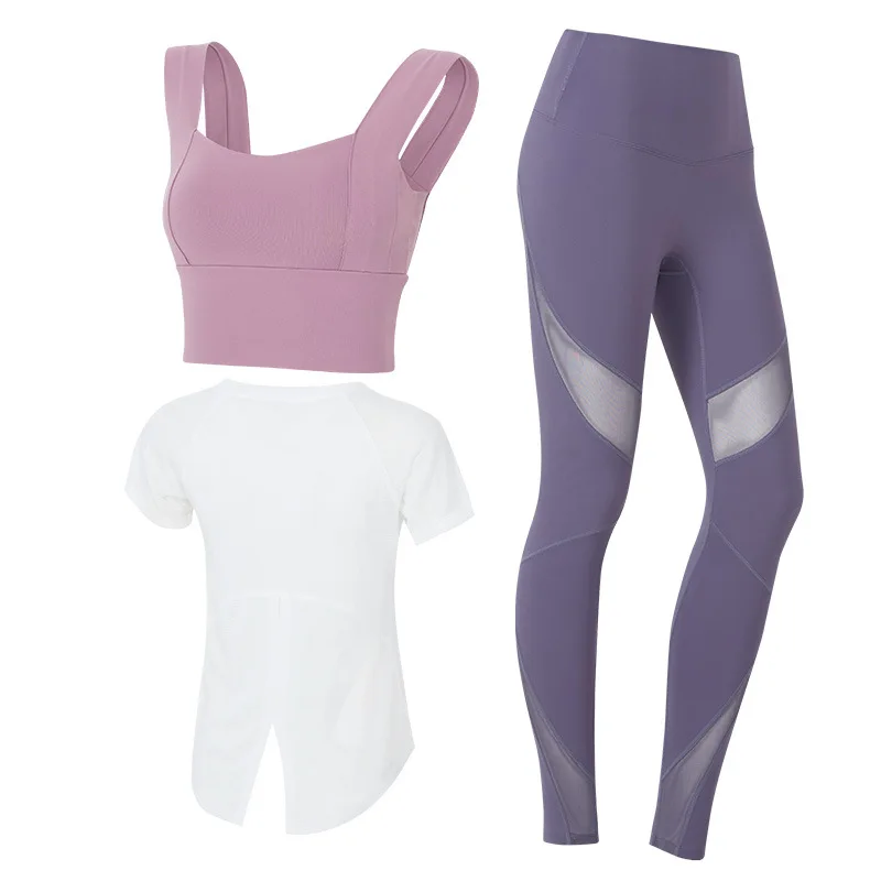 

HONILLESI одежда для йоги модный фитнес открытый свободный Быстросохнущий Альпинизм бег спортивный костюм для женщин A36 + K925 + W608